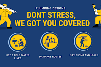 design plumbing drainage layouts , calculation and cable sizing