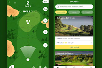build golf app, golf booking app, golf club apps, golf course locator