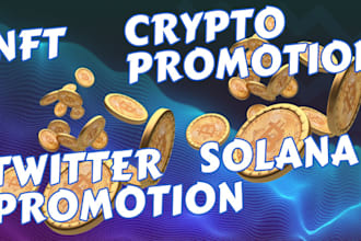 organic crypto twitter x marketing, solana meme coin promotion to 1oom marketcap