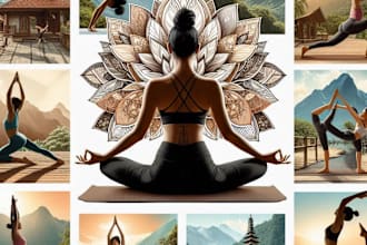 create ai prompt, most suitable images, yoga teacher, illustrations