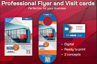 design proffesional flyers and visit cards
