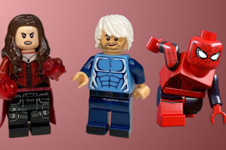 do custom 3d lego, lego minifigures, lego minecraft  roblox animation for you
