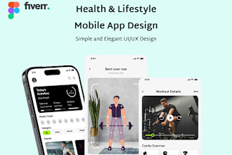 create simple ui ux design for health and lifestyle mobile app