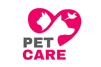 do modern animal dog pet care veterinary logo within few hours