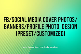 design facebook or social media cover photo banner