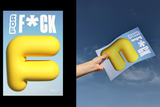 design experimental poster for your online shop