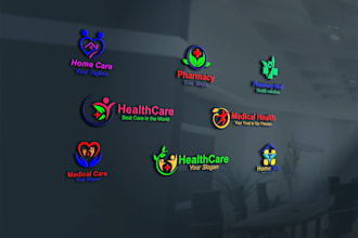 do charity medical, pharmacy, lab, dna, healthcare, homecare and dental logo,