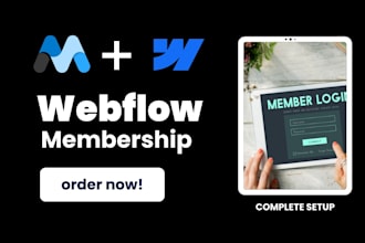 build a webflow membership website with memberstack