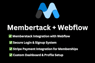 build a webflow membership website with memberstack