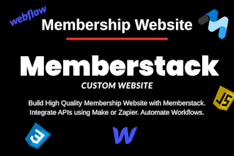 create webflow membership website with memberstack