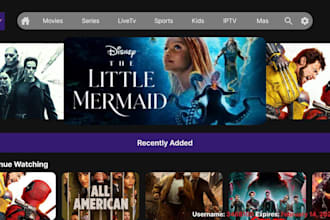 create iptv app, p2p,  for samsung tizen, lg webos, and smart TV with cms admin