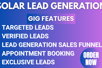 generate call back hot solar leads, solar appointment for your solar business