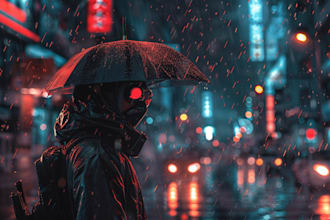 create cyberpunk character or portrait for you
