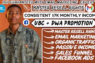 promote master resell right for passive income with email marketing, seo