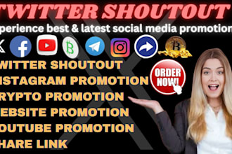 do twitter shoutout promote share link to 80m audience crypto nft yt ig fb x