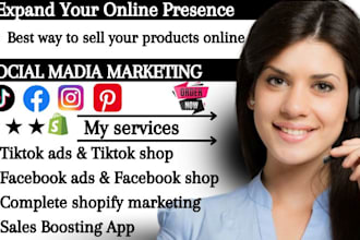 setup tiktok shop instagram shop facebook shop tiktok ads for shopify marketing