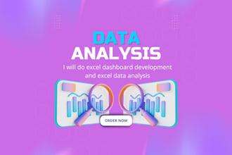 do excel dashboard development and excel data analysis