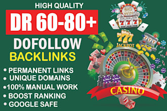 do high DR 60 to 80 SEO dofollow permanent backlinks