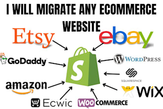 shopify migrate wordpress woocommerce wix to shopify website store migration