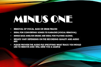 remove vocal, bass or drums from any song