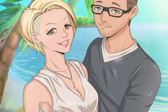 transform you into a cartoon in many style