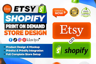 setup shopify etsy print on demand, etsy printful printify, etsy digital product