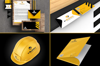 design creative business logo and brand identity with complete branding