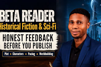 beta read historical fiction novel or sci fi beta reader with honest feedback