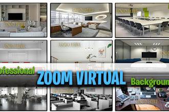 create custom google meet and best office zoom virtual background
