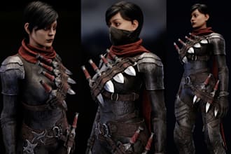 3d character modeling 3d game character npc model 3d metahuman realistic model