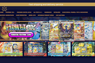 design trading card shopify store game card store pokemon shopify store