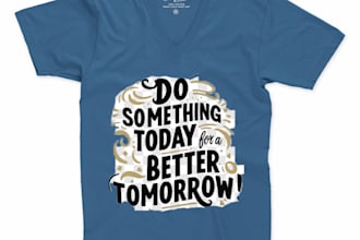 typography tshirt design and custom design