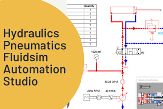 design hydraulics pneumatics circuit on fluidsim or automation studio