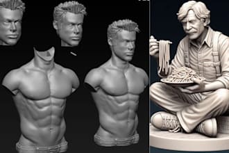sculpt a 3d character, sculpt bjd, ball joint, 3d model for 3d printing
