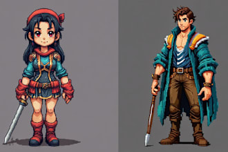 create smooth pixel art ,rpg sprite animation for characters attacks game effect