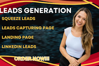 generate  leads through lead capture page, squeeze page,  landing page