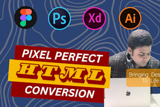 convert figma to html, psd to html, xd to html css responsive bootstrap 5
