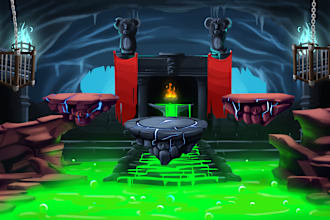design 2d game art map, environment, tileset, and background