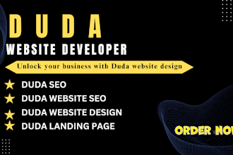 design and redesign website using duda website builder do seo optimization