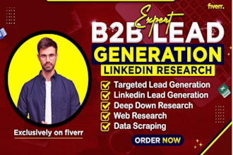 do b2b lead generation, linkedin recruiting, sourcing and email list building