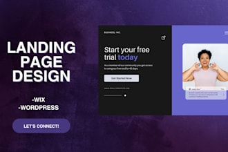 design a landing page for your business