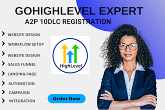 setup a2p 10dlc registration gohighlevel email automation workflow website saas