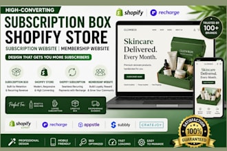 design subscription box shopify store subscription website membership website