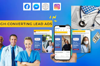 setup generate facebook and instagram lead ads for health medicare landing page