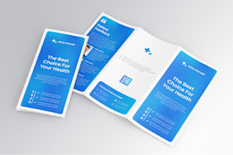 design medical healthcare flyer, bifold brochure in 24 hours