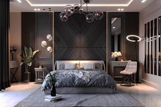 do interior design of modern bedroom