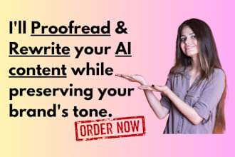 humanize and proofread ai written content