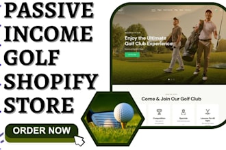 build golf website sport equipment shopify golf apparel store golf club website