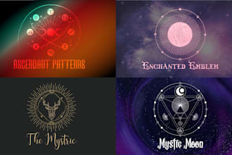 design sacred geometry, spiritual, or mystical logo