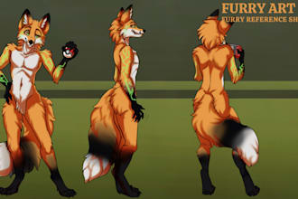 draw furry reference sheet, fursona character sheet furry art reference sheet